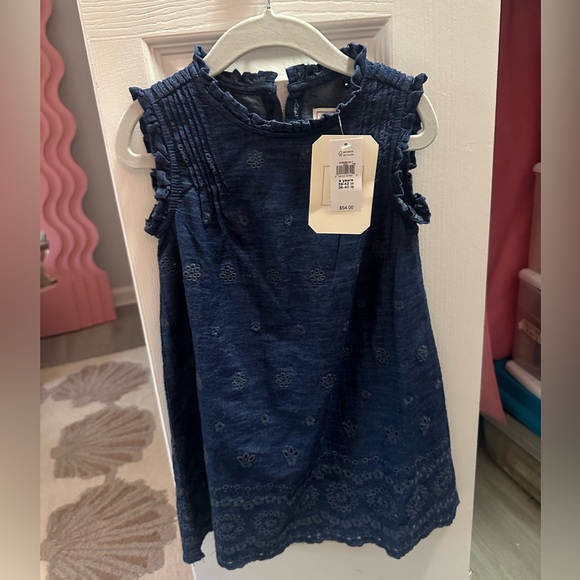 Gap × DÔEN Baby Eyelet Denim Dress NWT Size 4 - Picture 7 of 7
